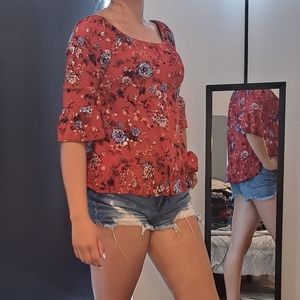 Faded Glory Flower Blouse